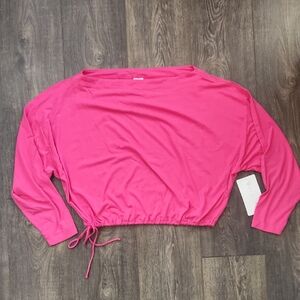 Athleta Pink Crop Cool Down Top - Medium - NWT